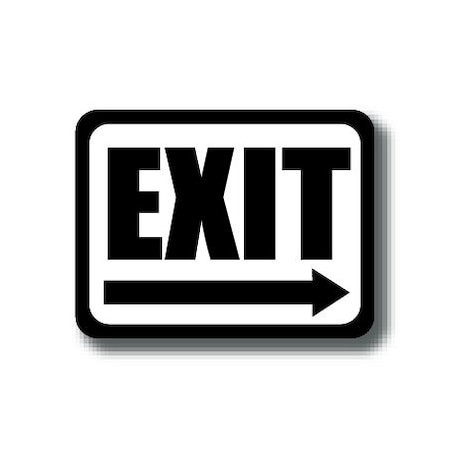 Ergomat 12in x 9in RECTANGLE SIGNS - Exit DSV-SIGN 108 #2292 -UEN